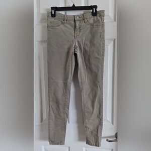 Beige Mid Rise Jeggings
